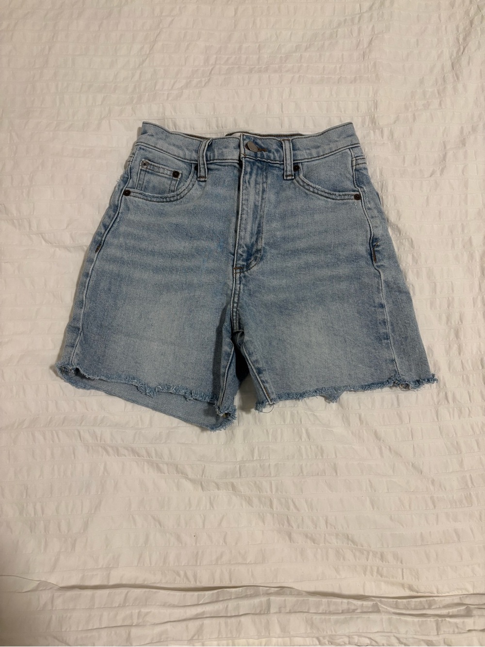 Dynamite Light Blue High-Rise Denim Shorts